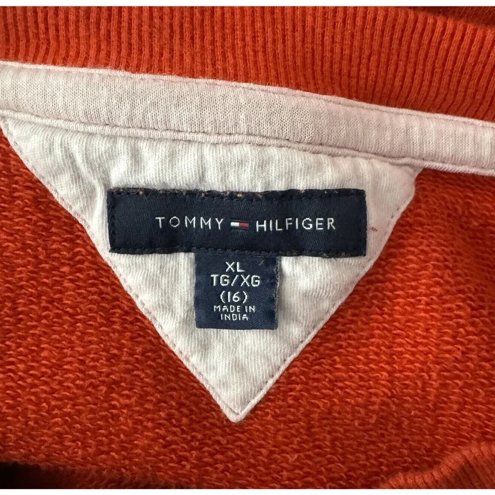 Tommy Hilfiger Dress Girls XL‎ High Risk Red White H Dress Sweatshirt Casual